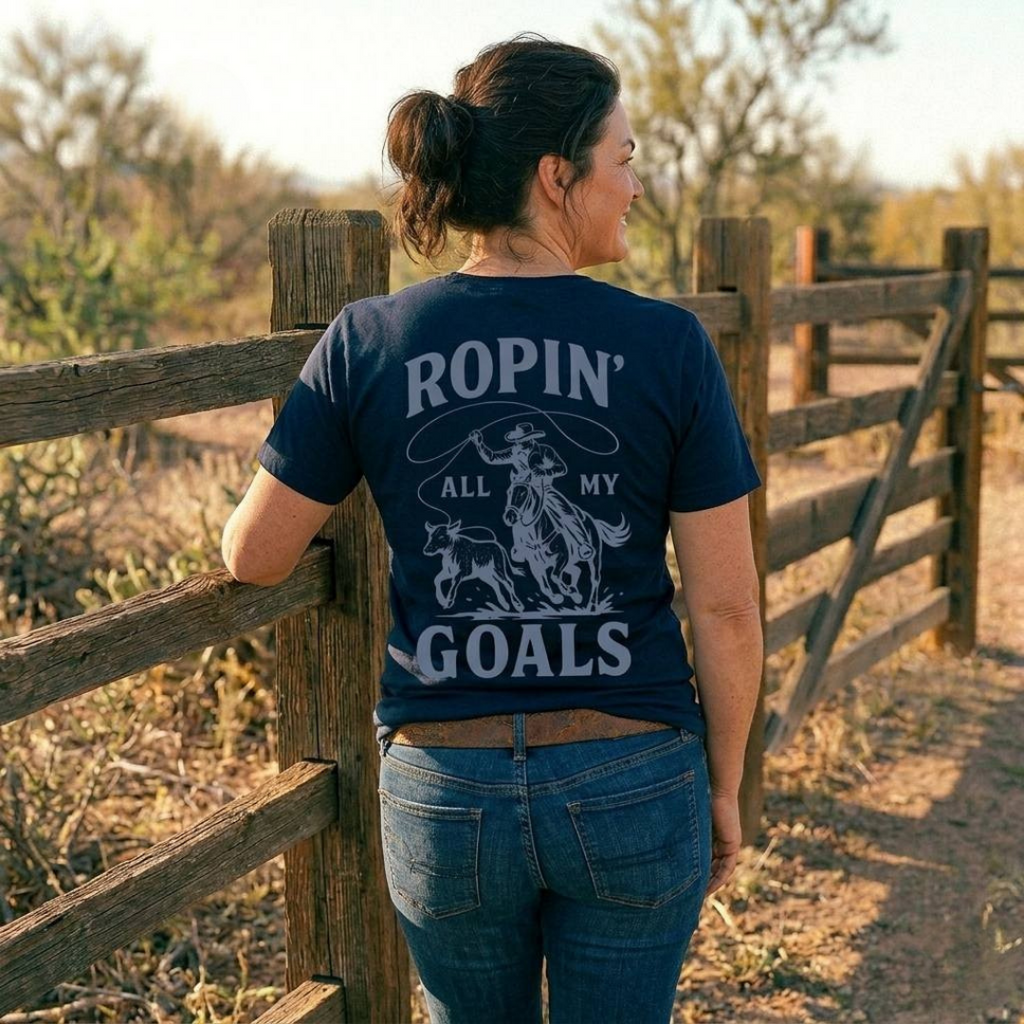 Ropin' Goals Blue Unisex Staple Tee