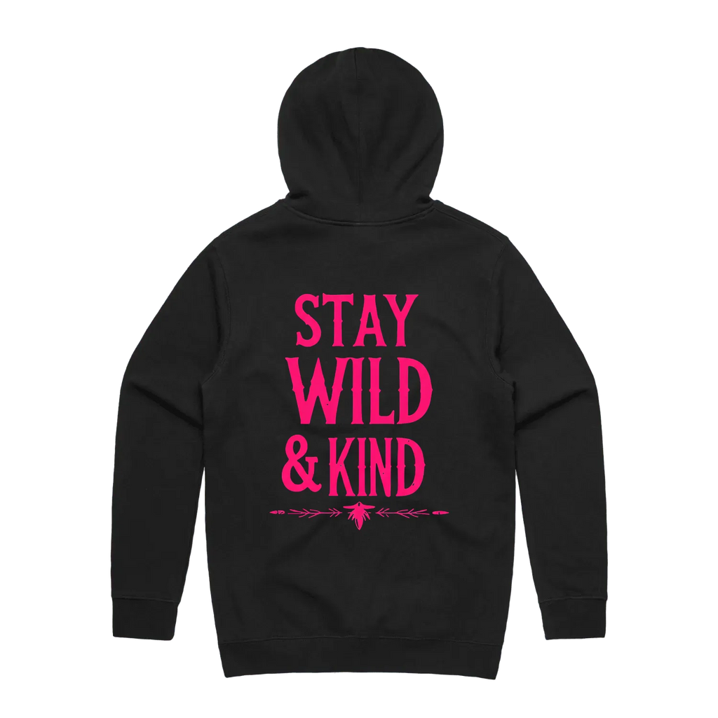 Stay Wild & Kind Pink/Black Hoodie