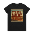 Strong. Capable. Woman. Maple Cotton Tee