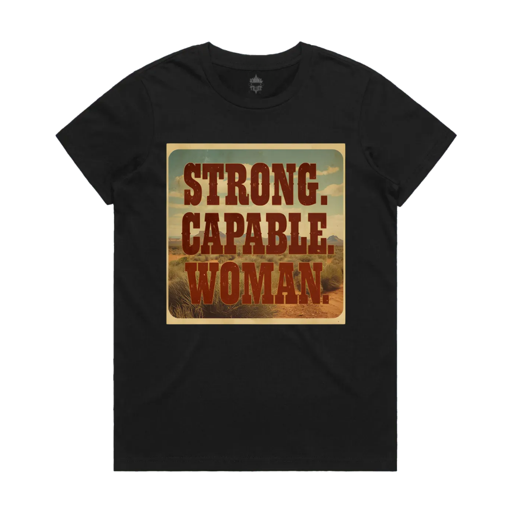 Strong. Capable. Woman. Maple Cotton Tee