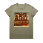 Strong. Capable. Woman. Maple Cotton Tee
