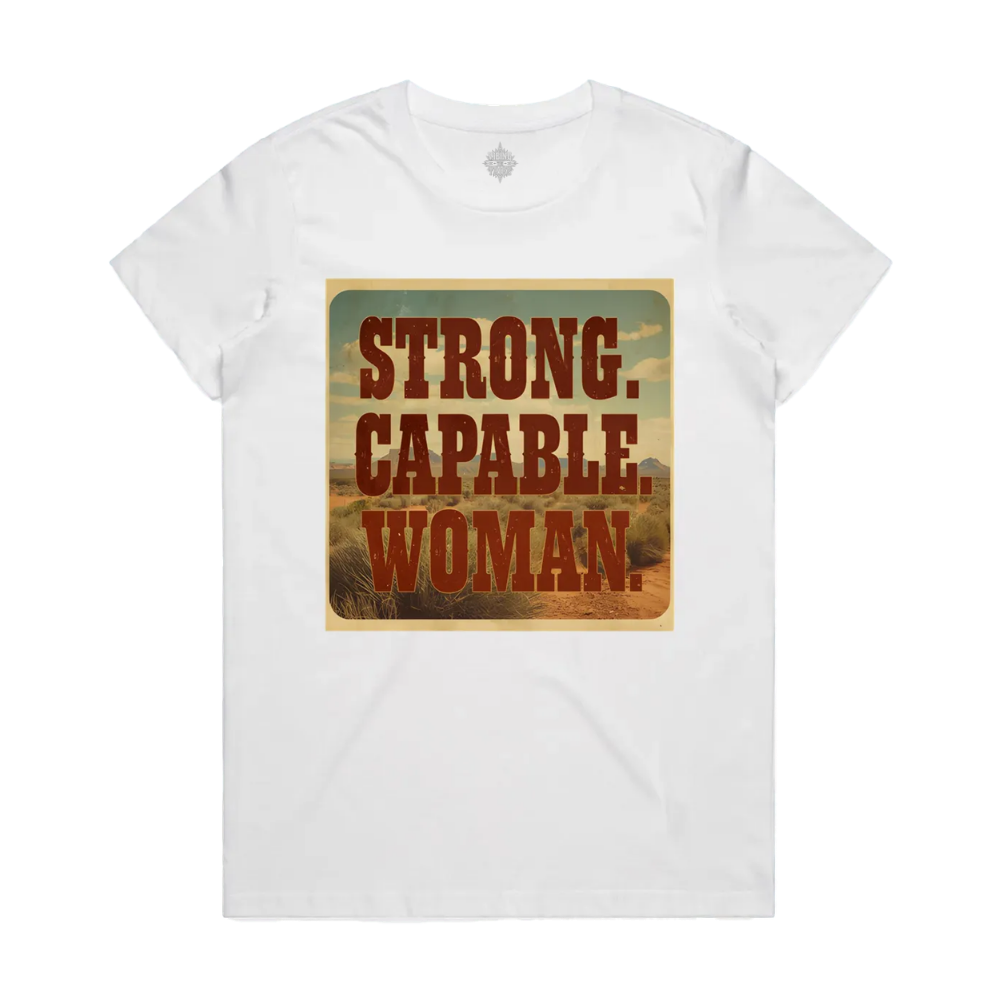 Strong. Capable. Woman. Maple Cotton Tee