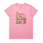 Boots On Doubt Off Maple Cotton Tee