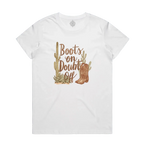 Boots On Doubt Off Maple Cotton Tee