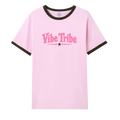 Vibe Tribe Pink Ringer Tee