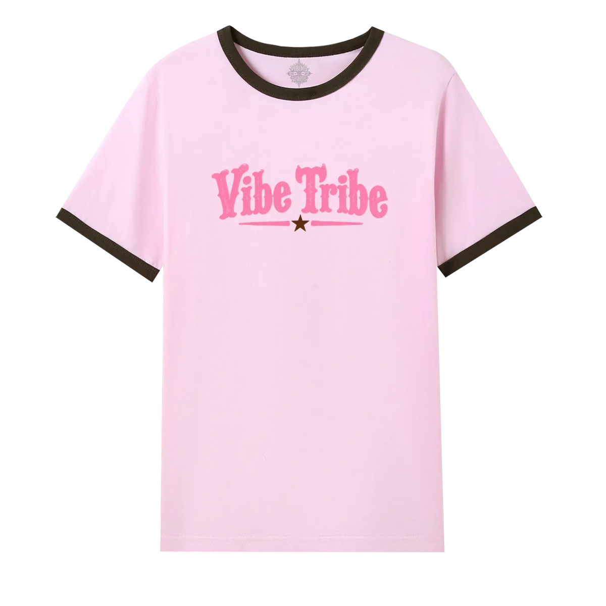 Vibe Tribe Pink Ringer Tee