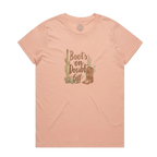 Boots On Doubt Off Maple Cotton Tee