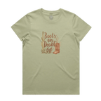 Boots On Doubt Off Maple Cotton Tee