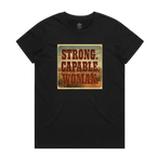 Strong. Capable. Woman. Maple Cotton Tee