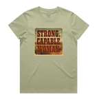 Strong. Capable. Woman. Maple Cotton Tee