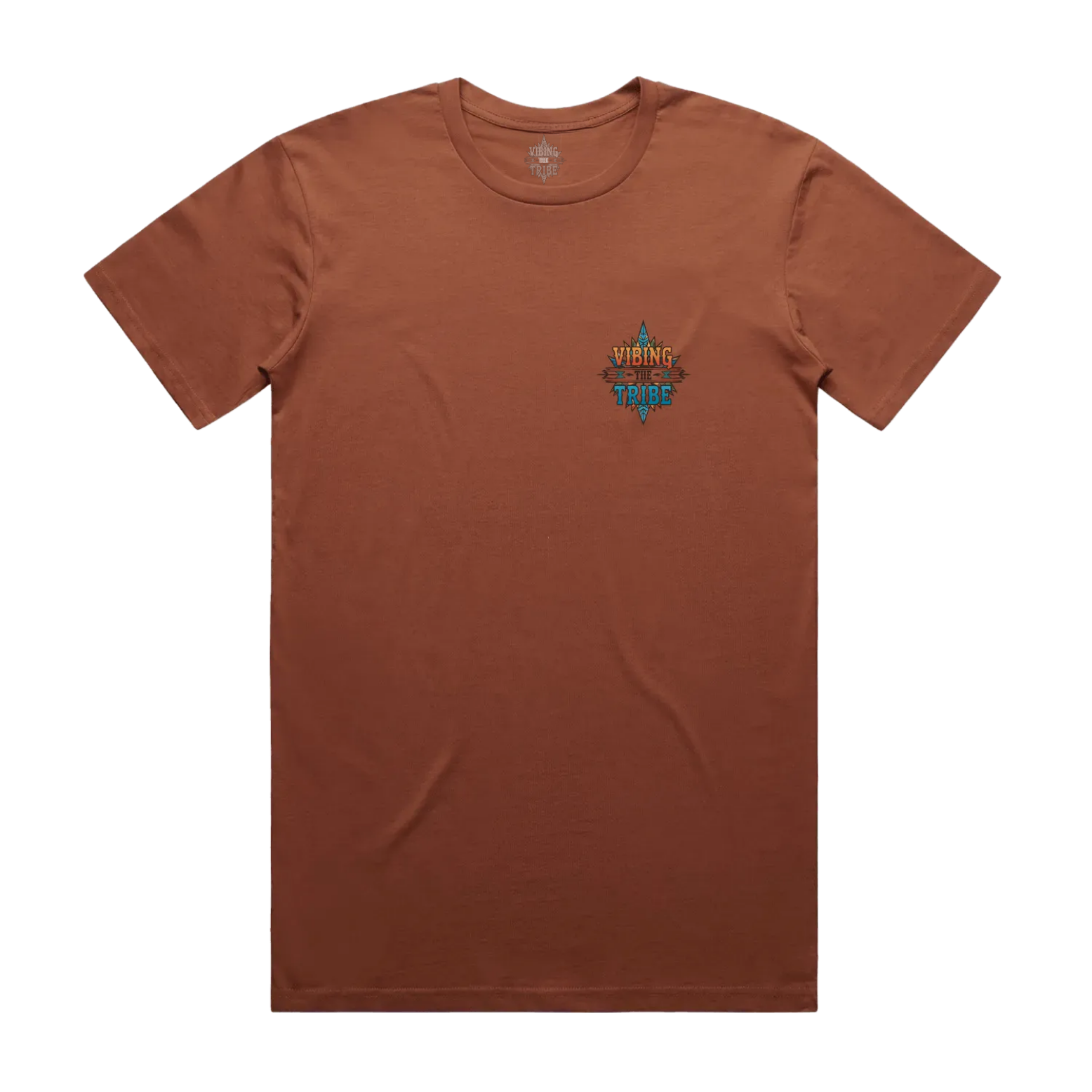 Vibing the Tribe Chest Logo Staple Cotton Tee