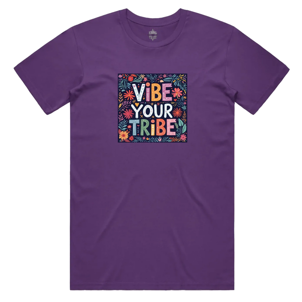 Floral Vibe Your Tribe Staple Cotton Tee