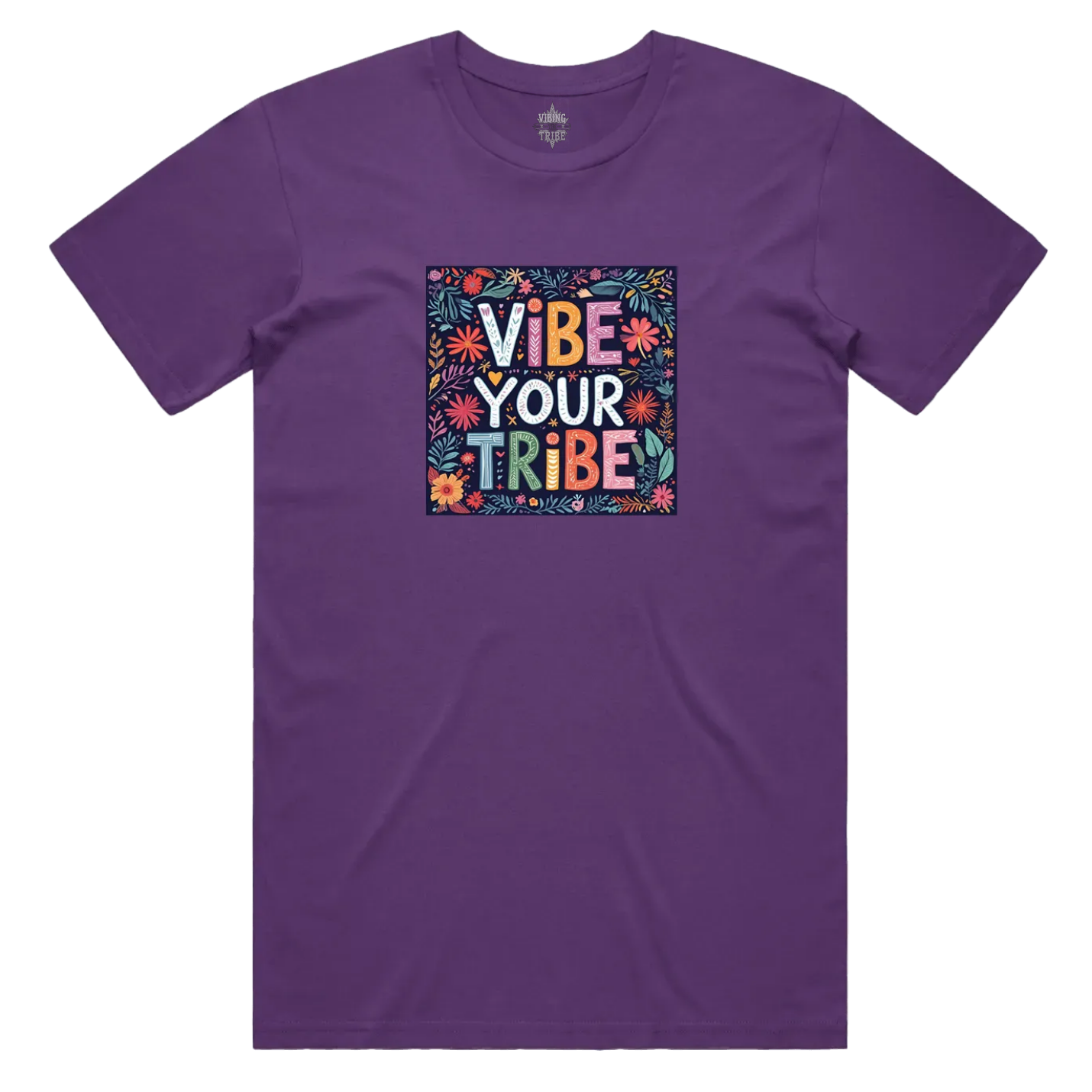 Floral Vibe Your Tribe Staple Cotton Tee