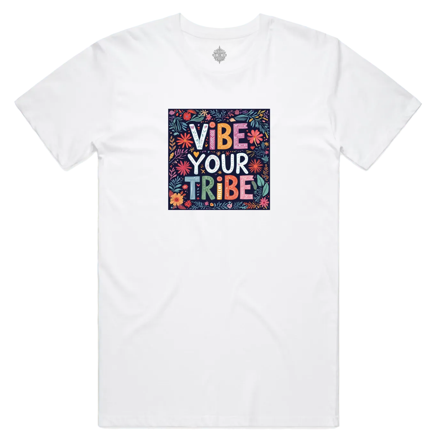 Floral Vibe Your Tribe Staple Cotton Tee