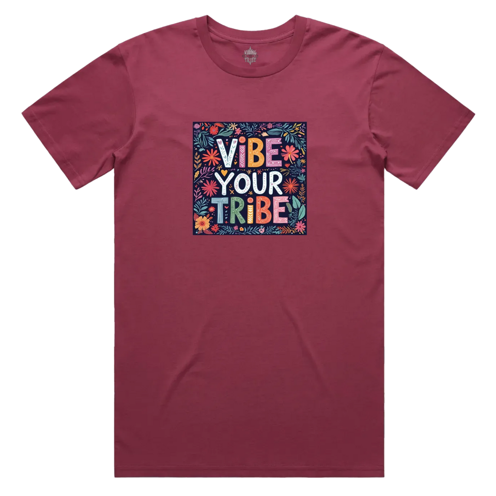 Floral Vibe Your Tribe Staple Cotton Tee