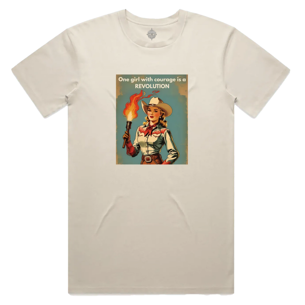 One Girl with Courage Staple Cotton Tee