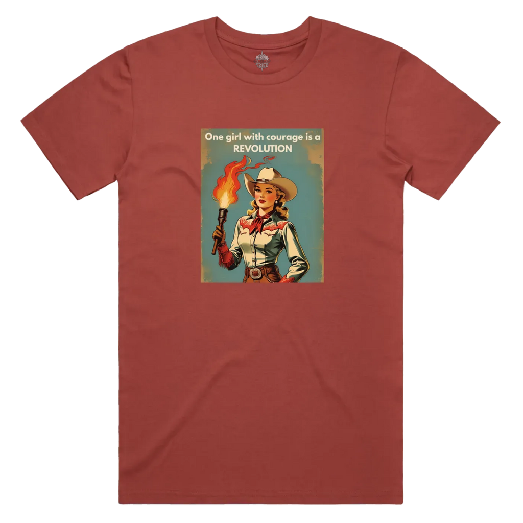 One Girl with Courage Staple Cotton Tee