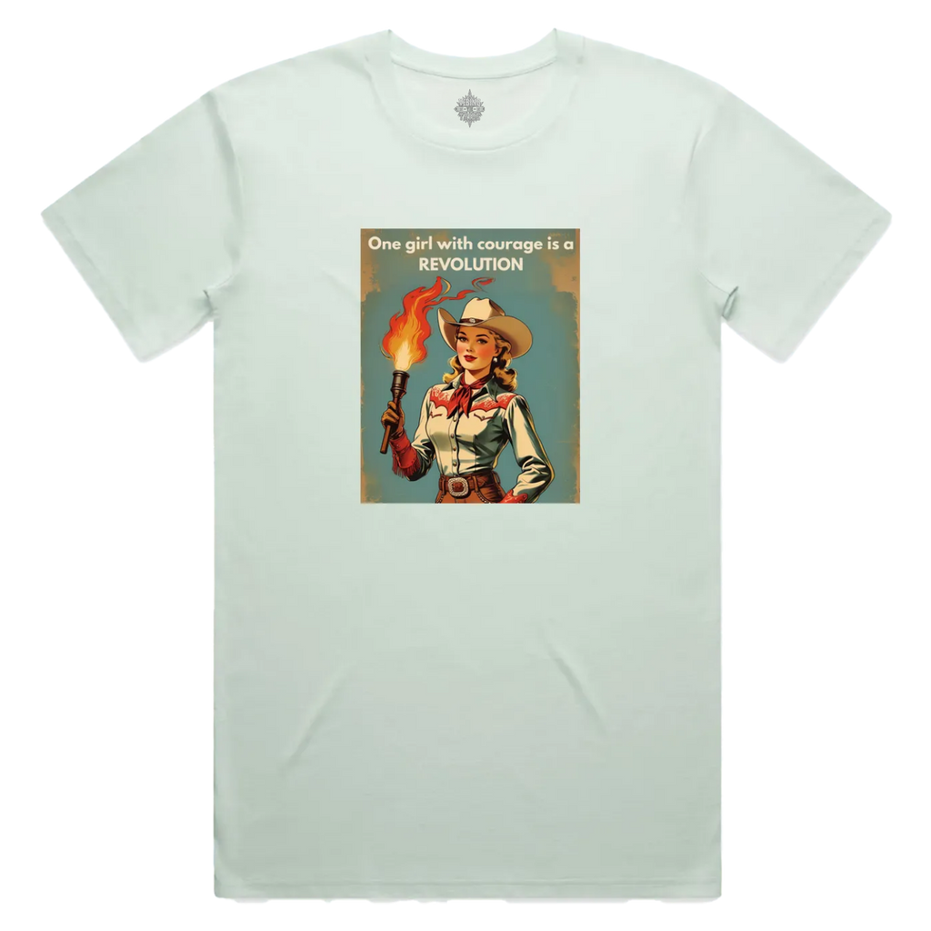 One Girl with Courage Staple Cotton Tee