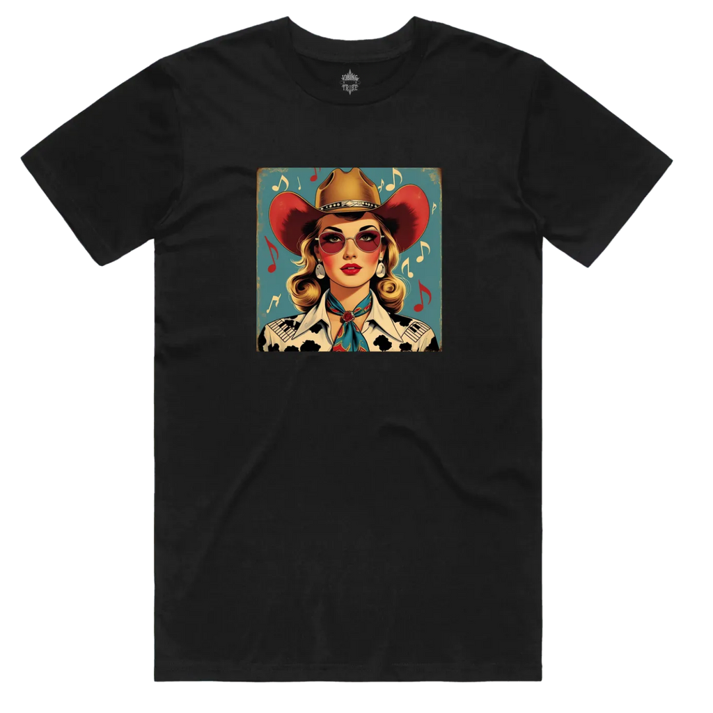 Music Vintage Cowgirl Staple Cotton Tee