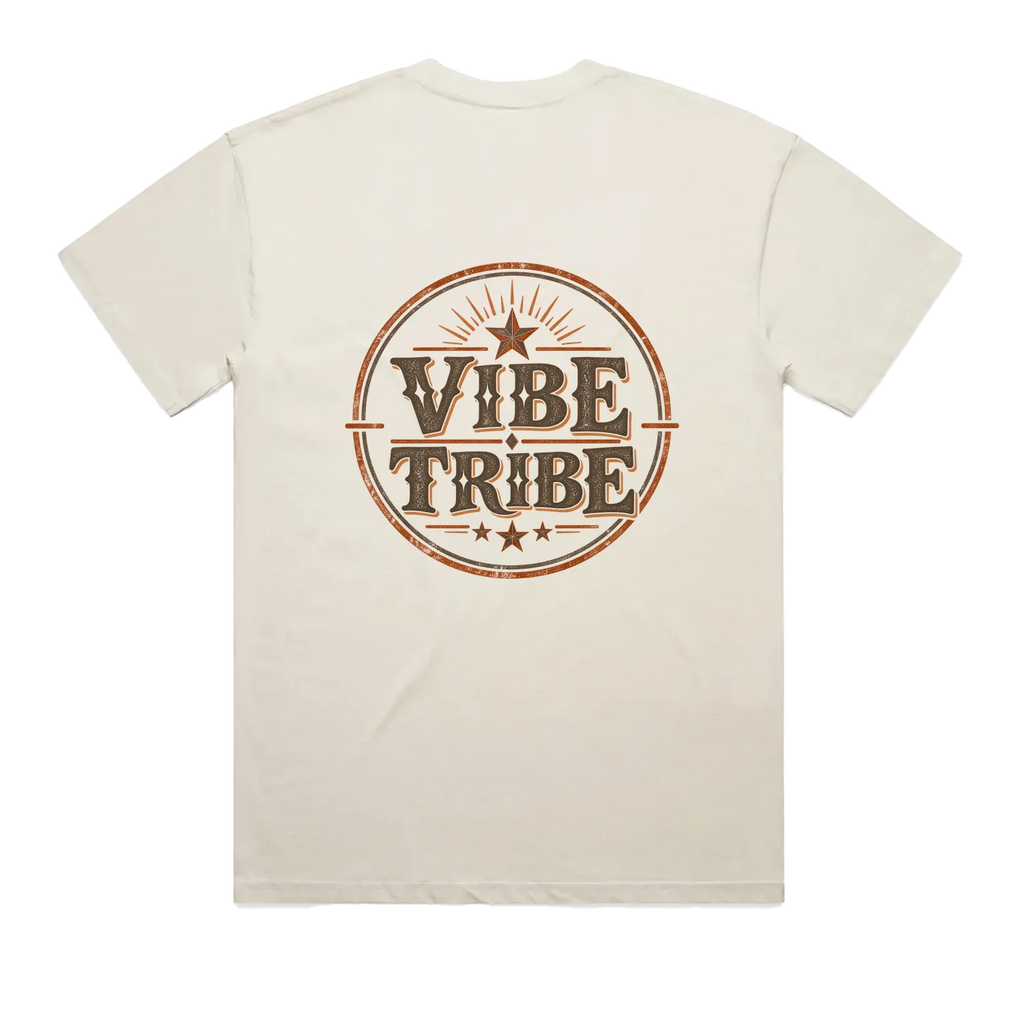 Vibe Tribe Western Oversized Block Tee