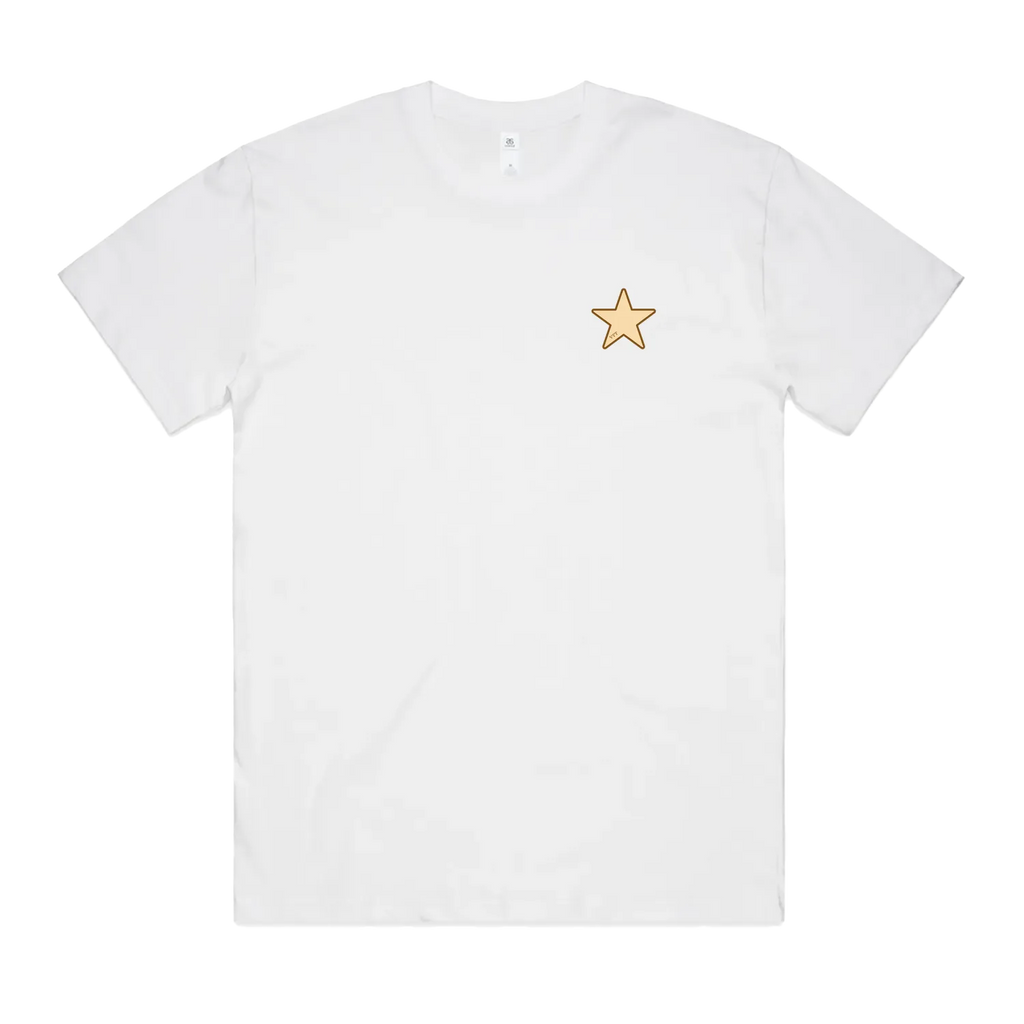 White front flat lay