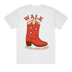 Walk Your Own Line Oversized Block Tee