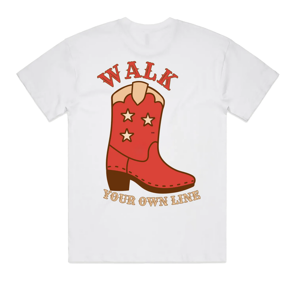 Walk Your Own Line Oversized Block Tee
