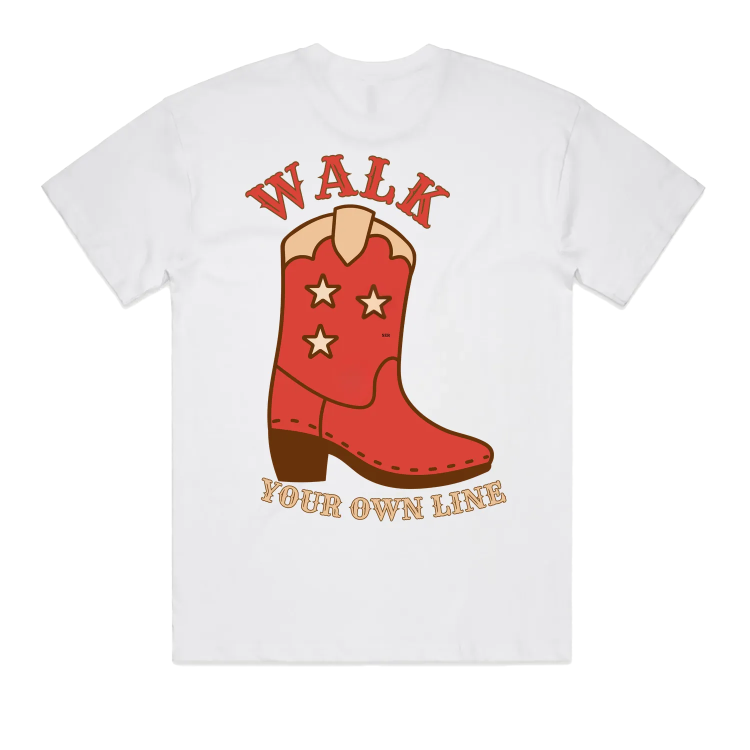 Walk Your Own Line Oversized Block Tee