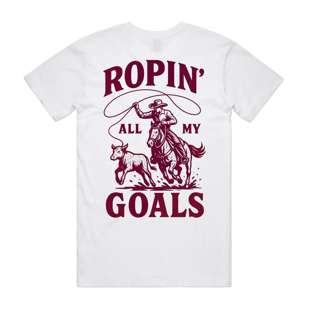 Ropin' Goals Staple Unisex Back Print Staple Tee