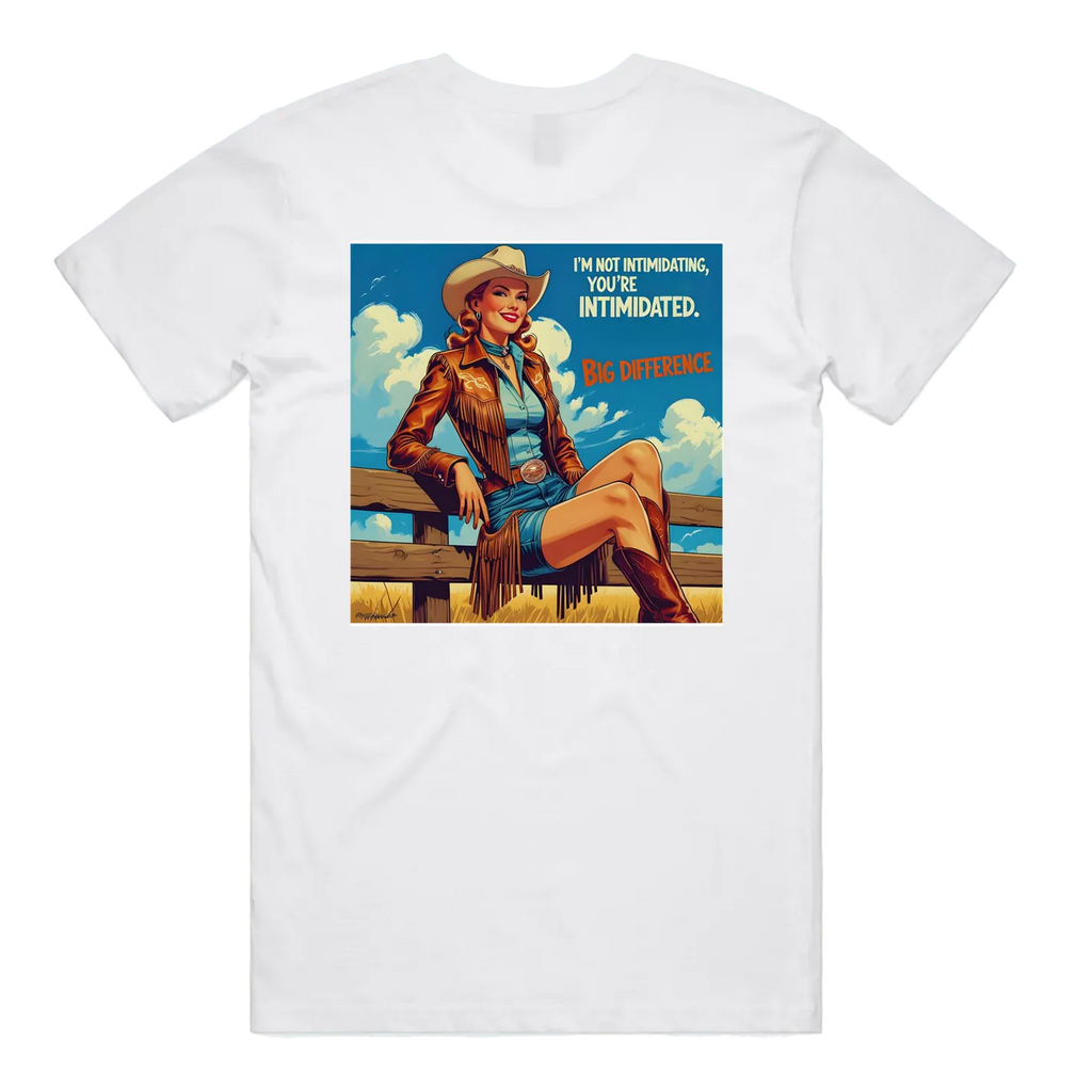 I'm Not Intimidating Back Print Tee