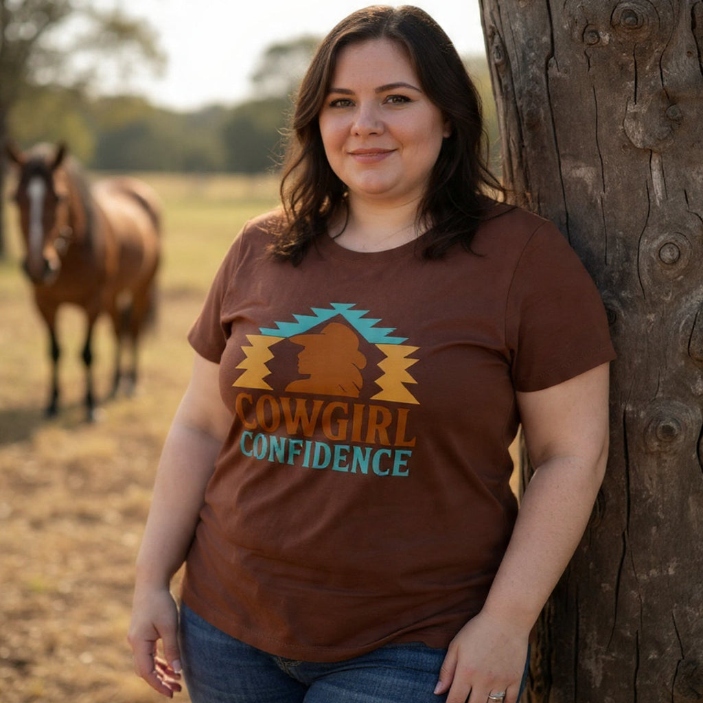 Cowgirl Confidence Maple Cotton Tee