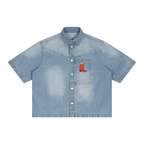 Walk Your Own Line Boxy Denim Shirt